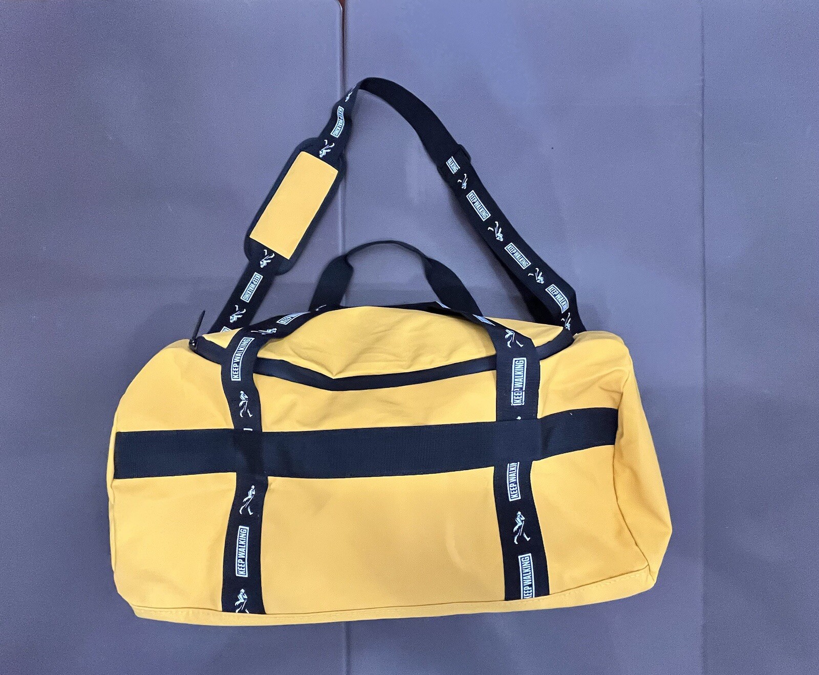 Johnnie Walker Water Resistant Duffel Bag Travel Weekender Yellow