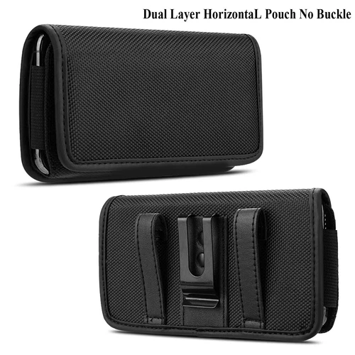 Cell Phone Pouch Case Holster Horizontal Oxford Cloth Holder with Belt Clip&Loop