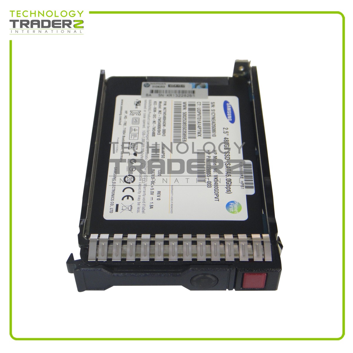 742391-B21 HP 480GB SATA 6Gbps SC VE SSD MZ7WD480HAGM-000H3 W