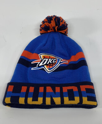 OKC Thunder Beanie Winter Tussle Hat 