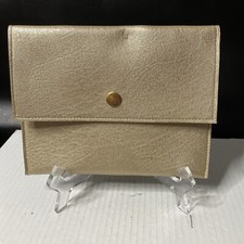 Vintage Hilton Polished Gold Travel Bag/ Clutch Shiny