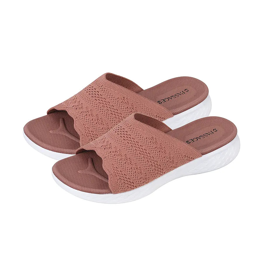 PANTOFOLA D’ORO PASSAGE ciabatte infradito donna donna Flyknit slide punta aperta UK 3 oro rosa