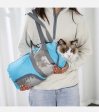 Multifunction Pet Grooming Bag Cat Restraint Carrier Outdoor Handbag Pet