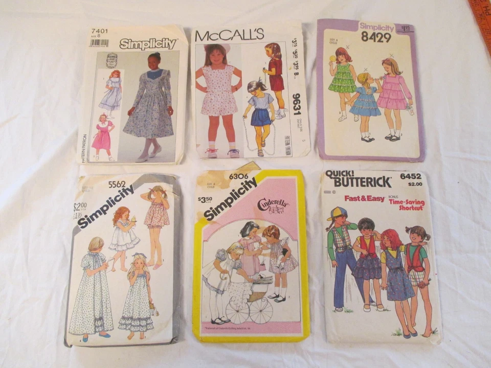 Vintage Lot Of 6 Assorted Children's Sewing Patterns - Image 2 of 4
