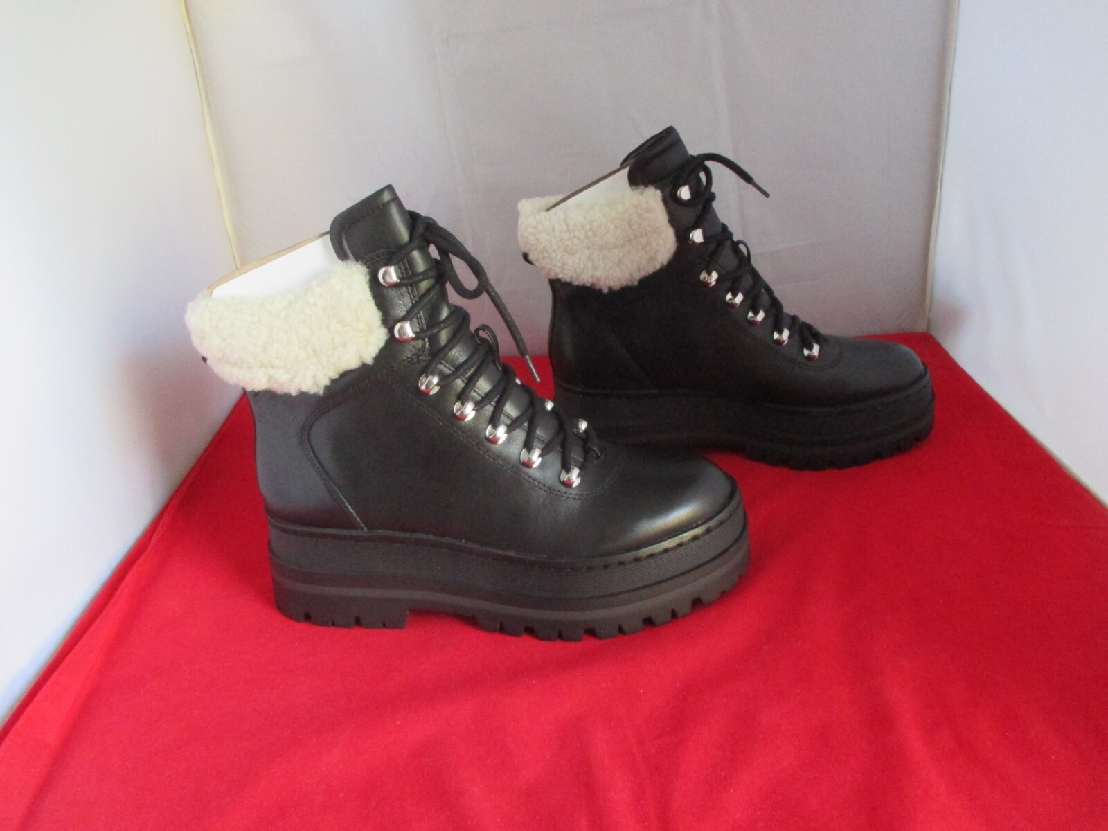 SAOLA MARC FISHER PIERSON LUG SOLE BOOTIE $239 TAGLIA US 5 1 2 NERO #391