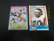 ICKEY WOODS BENGALS 1990 SCORE & 1990 TOPPS CARDS #130  #277