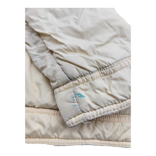 Abercrombie & Fitch Jacket Women's M Butter Yellow Puffer Full Zip Pockets Nylon - Picture 11 of 11