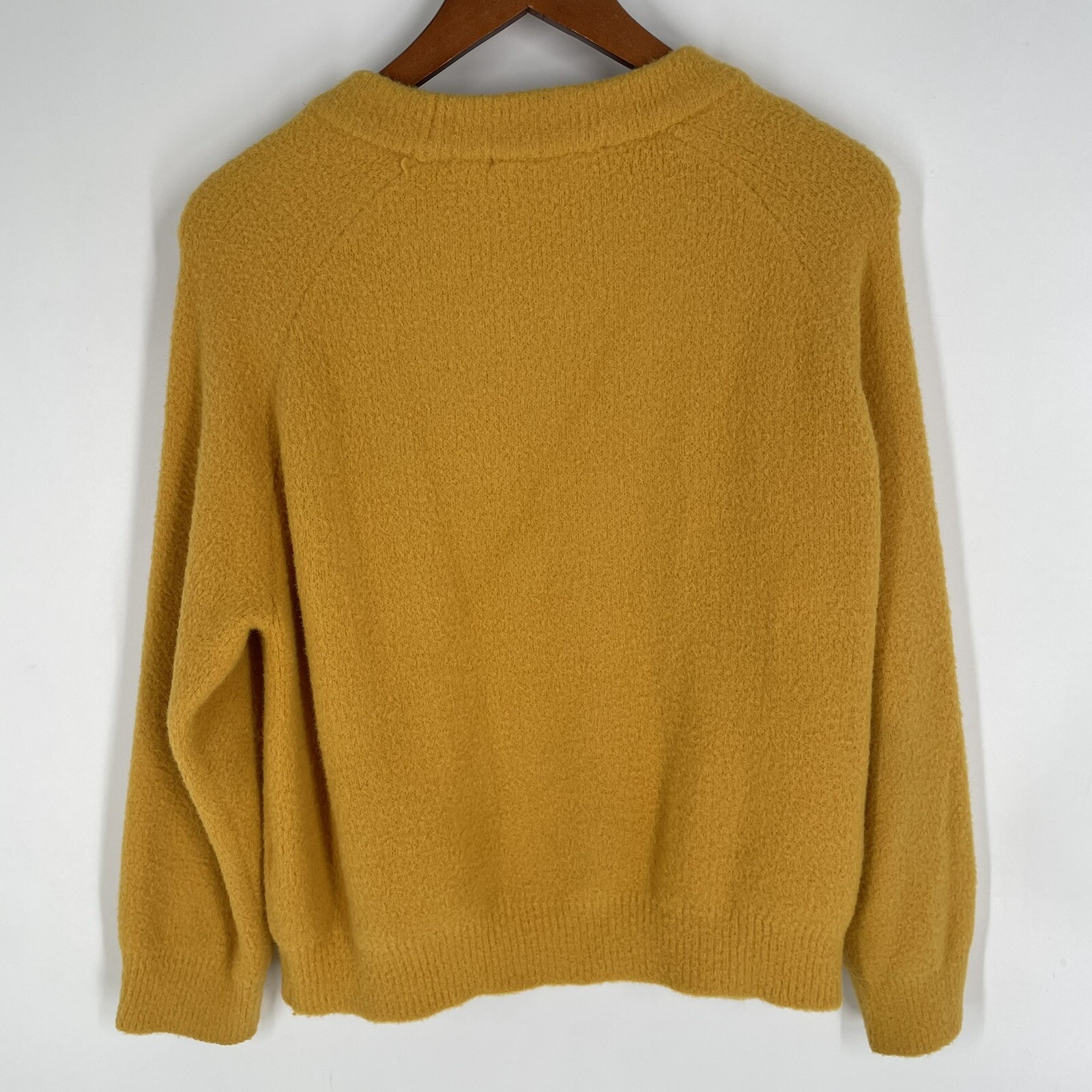 ZARA Womens Yellow Knit Long Sleeve 