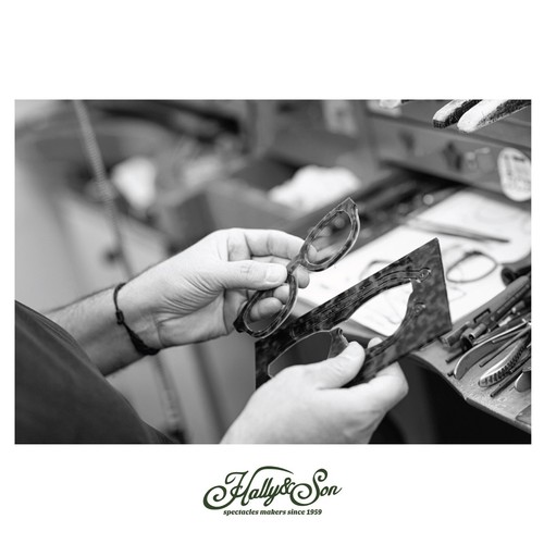 Lunettes de soleil pantos marron Rétro Hally & Son hs850 style Moscot Lesca - Photo 9 sur 11