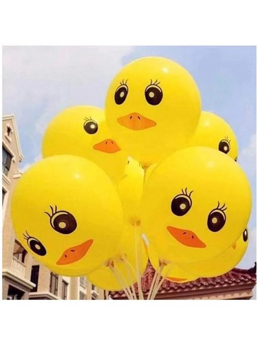 20Pcs Super Cute 12" Yellow Duck Latex Balloon Birthday Party Event Decoration - Picture 4 of 4