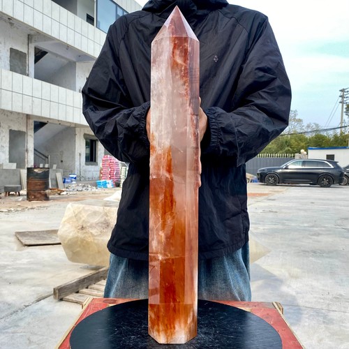 17.1LB Large Natural Sunstone Red Glue Flower Crystal Obelisk Quartz Energy - 第 3/20 張圖片