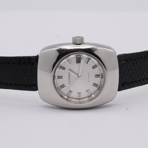 Citizen Automatic Women's Watch 1 1/32in Steel Vintage RAR 2 Mit Leather Band 5