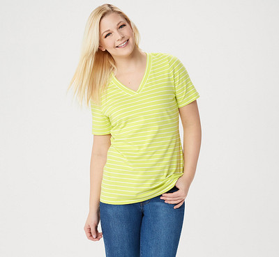 Denim \u0026 Co. Essentials Striped Perfect 