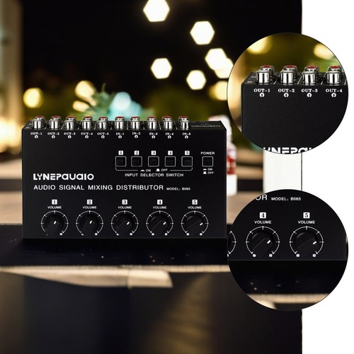 Mini 5-way Audio Splitter Stereo Switcher Box Sound Mixer for Club/StudioyI - Picture 5 of 8
