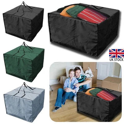 Large Cushion Storage Bag Zip Pouch Waterproof Garden Furniture Cover Outdoor UK