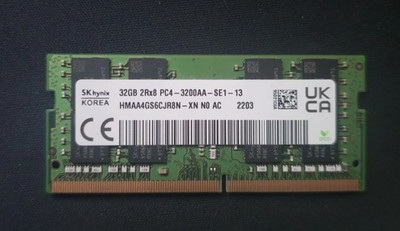 SK Hynix 32GB 2RX8 PC4-3200AA DDR4 SO-DIMM Laptop Memory HMAA4GS6CJR8N-XN RAM