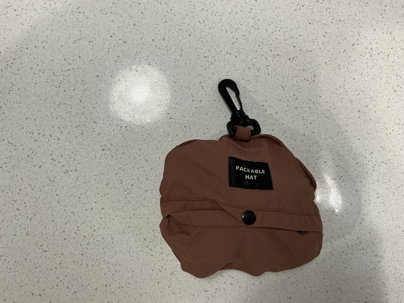 Unbranded Brown Packable Hat Solid Pattern One Si… - image 3