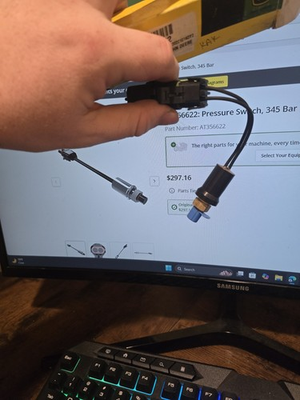 #ad john Deere pressure switch at356622 $245.00