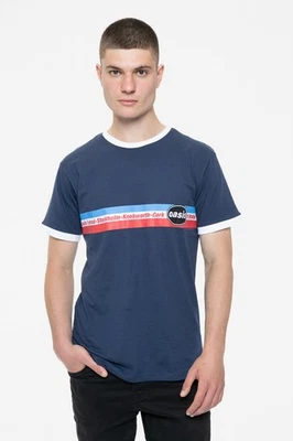 Oasis 1996 Tour Horizontal Stripes Ringer T Shirt - Bild 1 von 4