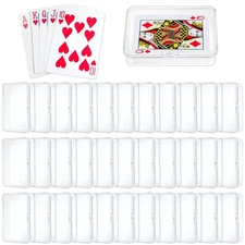 48pcs Blank Playing Card Case Plastic Empty Card Deck Box Holder High Capacit...