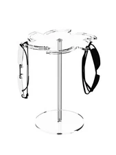 360° Rotating Sunglasses Holder Stand – Acrylic Eyeglass Display Organizer