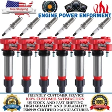 6 Pack 12632479 Ignition Coils & Spark Plugs For GMC Chevy Cadillac Buick Saturn