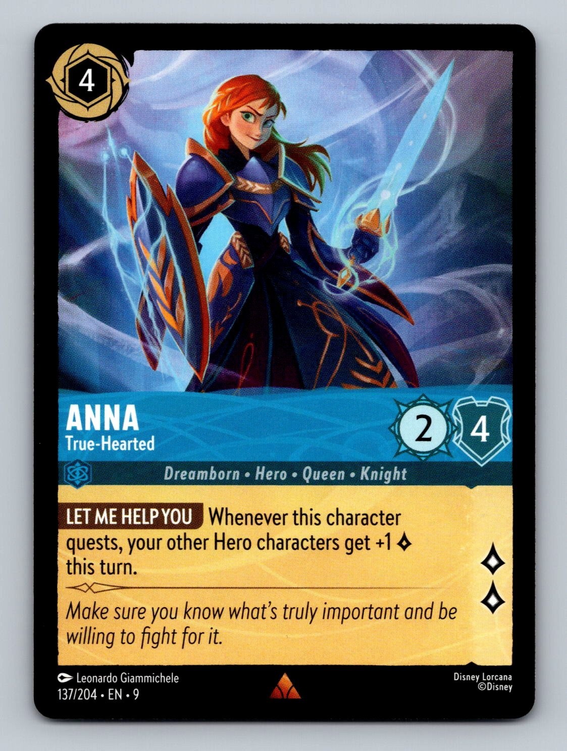 Anna - True-Hearted - 137/204 - Rare Lorcana Fabled NM