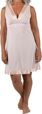 Shadowline Womens Touch Satin  Nylon Sleeveless Short Nightgown - 37142