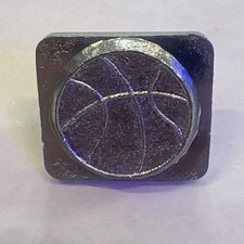 Vintage Leather Carving Tool Craftool Co. USA Stamp 8386 Sports Basketball