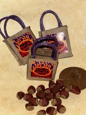miniature Dragon Roasted Nuts Paper Bags Sacks Weasley's Wizard joke shop