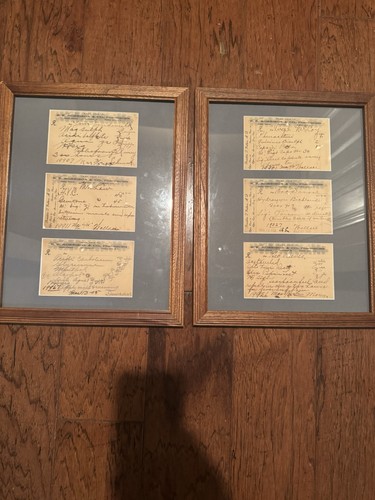 ⭐ Antique 1905 Pharmacy Prescriptions Framed Display Ponca City OK