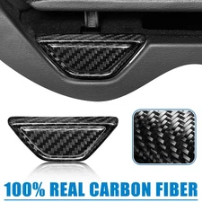 REAL HARD Carbon Fiber Center Armrest Box Button Cover For Corvette C8 2020-2024