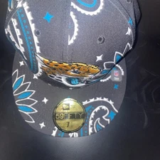 Paisley Jacksonville Jaguars 59fifty Fitted Hat Size 7-1/8