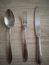 Set posate in argento vintage 3 pezzi – cucchiaio forchetta coltello