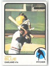 1973 Topps Baseball Vida Blue #430 Oakland Athletics