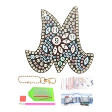 Diamond Art Keychains, 1 PCS Diamond Art Painting Letters Keychains, m