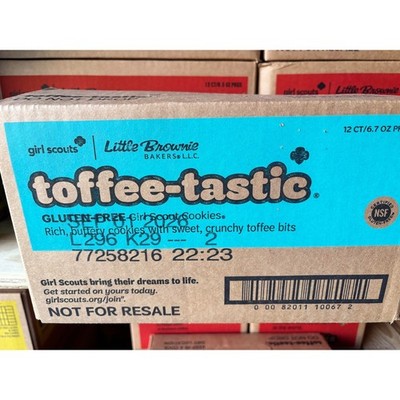 Girl Scout Toffee-tastic Gluten Free Cookies Case 12 Boxes Little Brownie Bakers