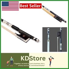 Carbon Fiber 4/4 Full Size Violin Bow, Light, Durable, Rich Tone, Handmade