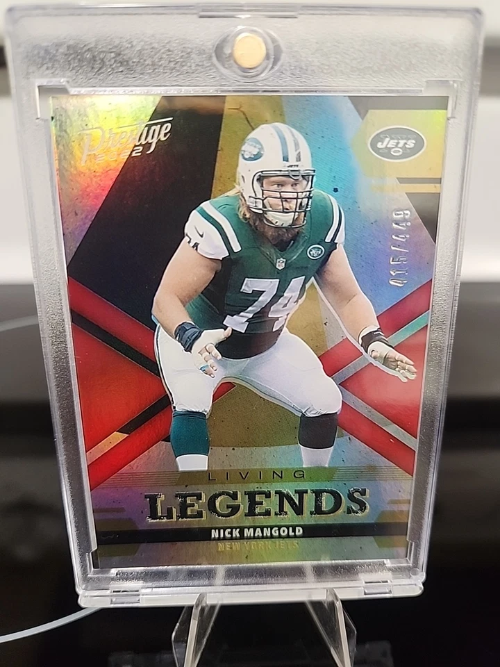 2022 Panini Prestige Living Legends Nick Mangold #LL-17 Xtra Points Red-415/449 - Image 4 of 4
