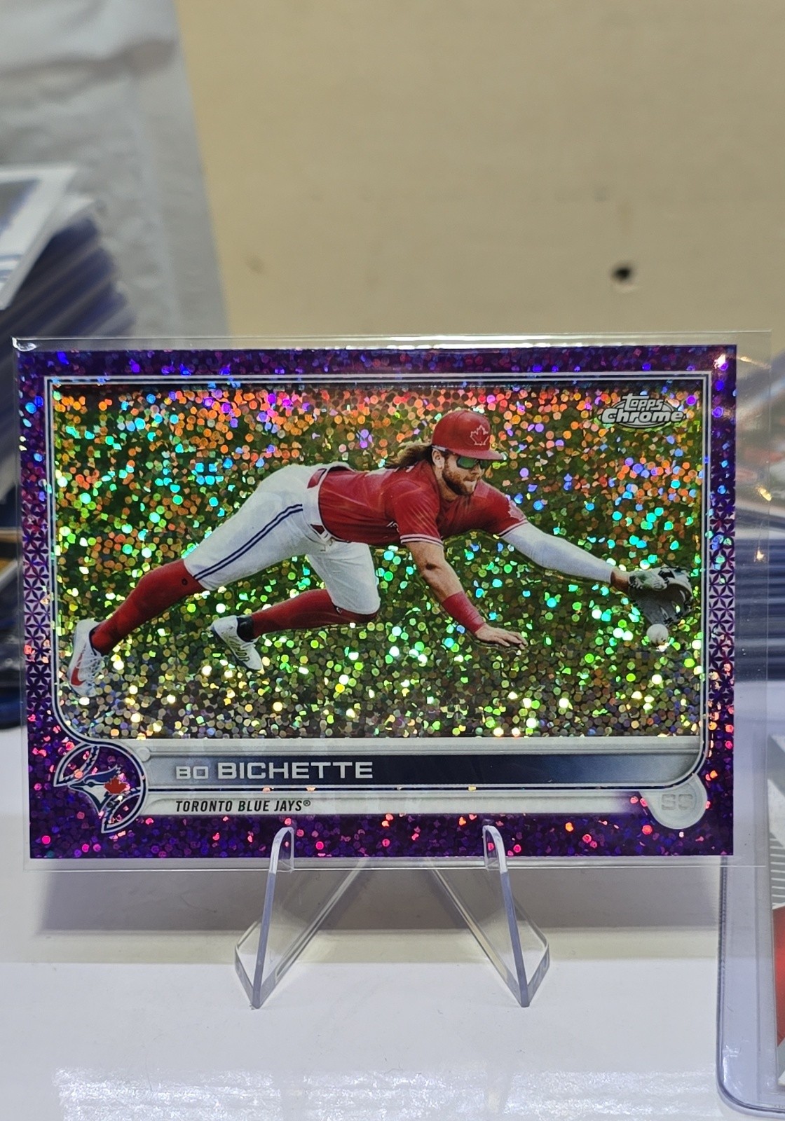 2022 Topps Chrome - Bo Bichette #38 Purple Speckle Refractor /299