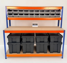 Workstation workbench storage boxes crates garage workshop craft   warehouse