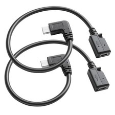 Mini USB to USB C Cable 2-Pack 90 Degree Right Angled Type C Male to Mini 5