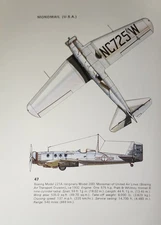 Boeing Model 221 Monomail Picture Out of Print Aircraft Spec Info Sheet Decor  