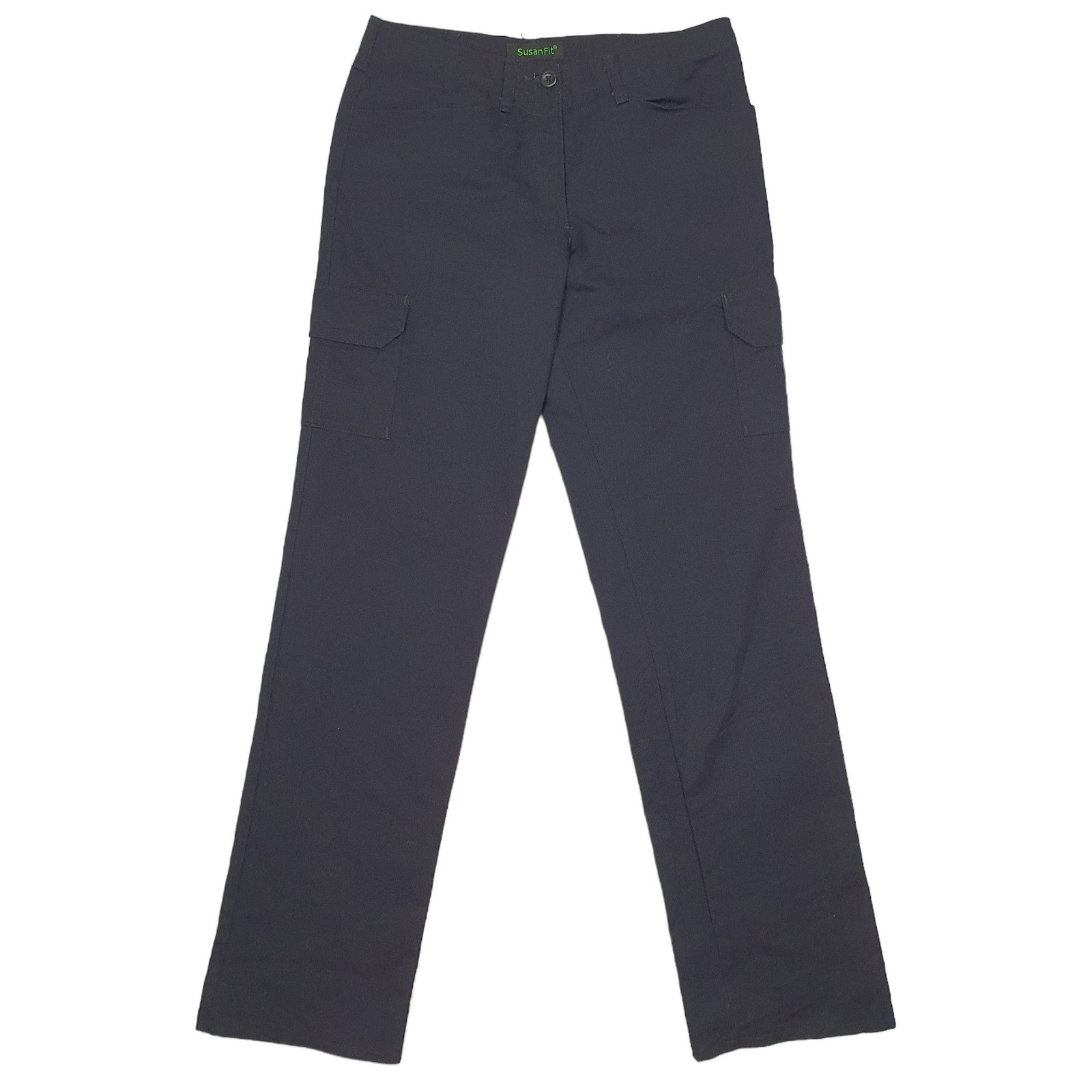 Womens Cintas Combat Pants Susan Navy Cargo Cotton & Polyester Trousers UK12 image 2
