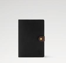 Louis Vuitton Charles Notebook Cover MM GI1431 Black Leather Authentic New