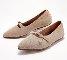 Skechers Women s Size Us 8.5 Cleo Point Vegan Washable Bow Flats --EBZ1--