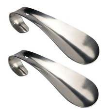Shoe Horn Long Handle for Seniors Men Women, Metal Shoehorn Silver