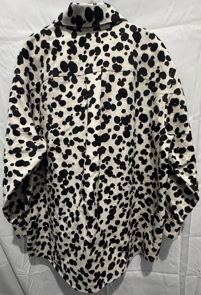 Chaqueta Camisa Denim Área Dálmata Para Mujer Talla L/XL - Ajuste Grande Foto 4 de 4