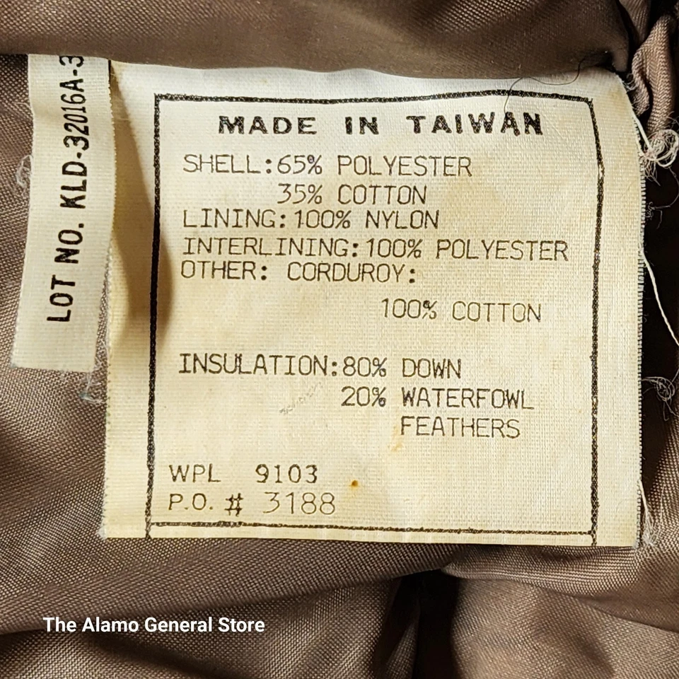 Field and Stream Down Jacket Big and Tall Men XLT Hunting Fishing Brown VTG 80s - Image 3 of 4