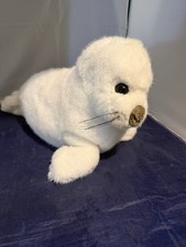 Steiff 13" Baby Seal Pup Plush Stuffed Animal 063152 w/ Yellow Tag Button